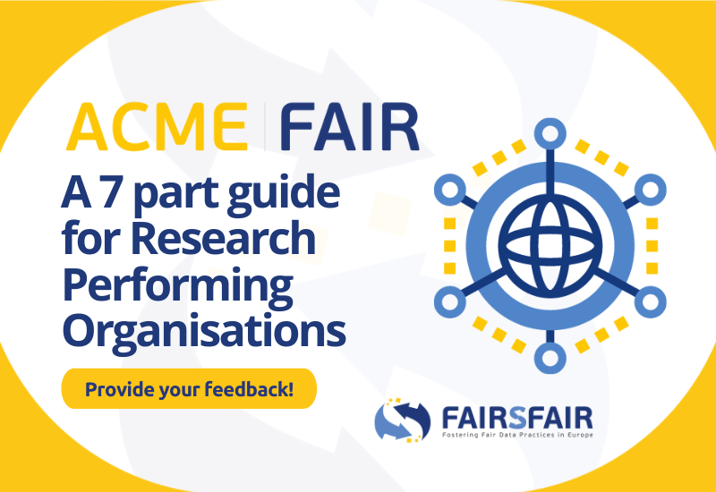 Open for public comment: ACME-FAIR guide | FAIRsFAIR